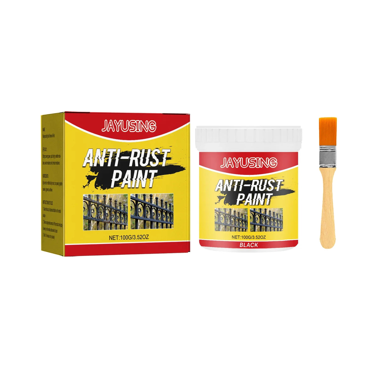 Water-Based Rust Converter & Metal Renovation Primer | Qme Rust Converter Primer Qme 100g black Boxed