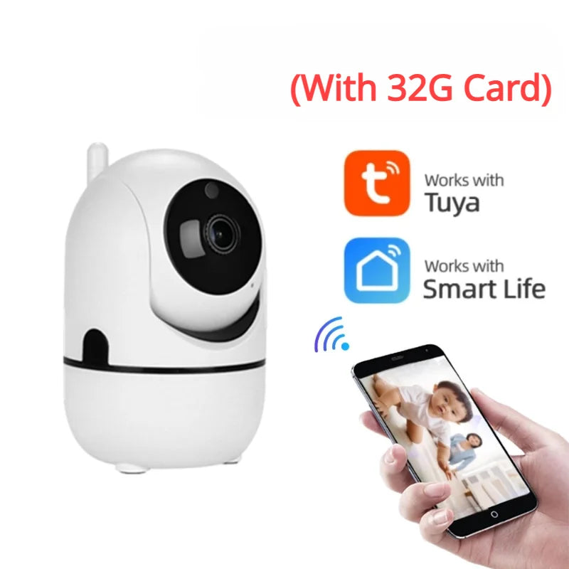 WiFi 1620P Wireless IP Camera 360° CCTV Pet & Baby Monitor Wireless IP Camera Qme With 32G Card 100-240V AU plug