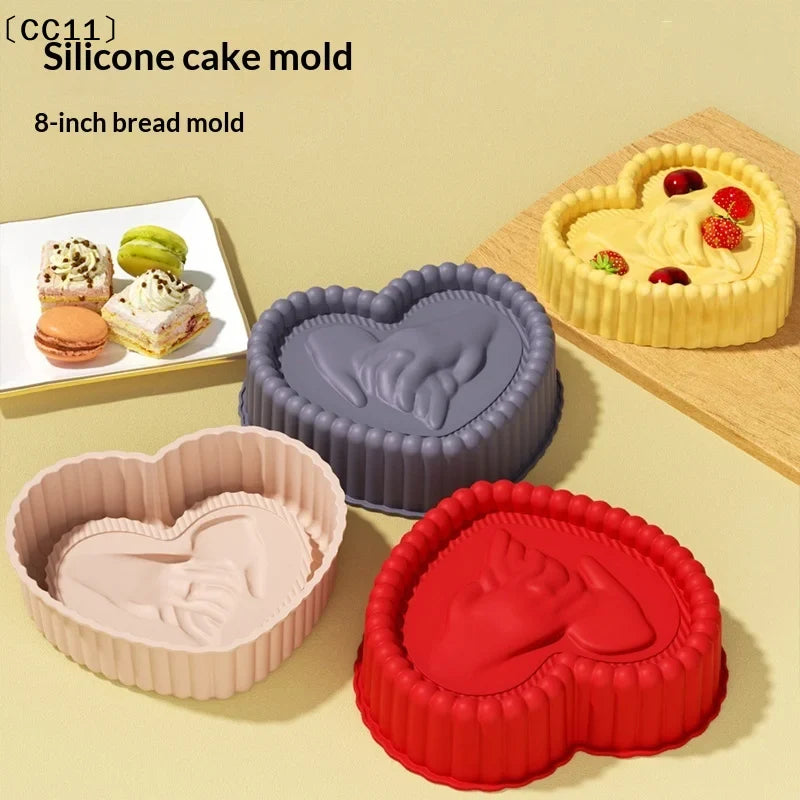 6-Inch Charlotte Cake Pan Silicone Nonstick Round Baking Mold Silicone Cake Mold Qme