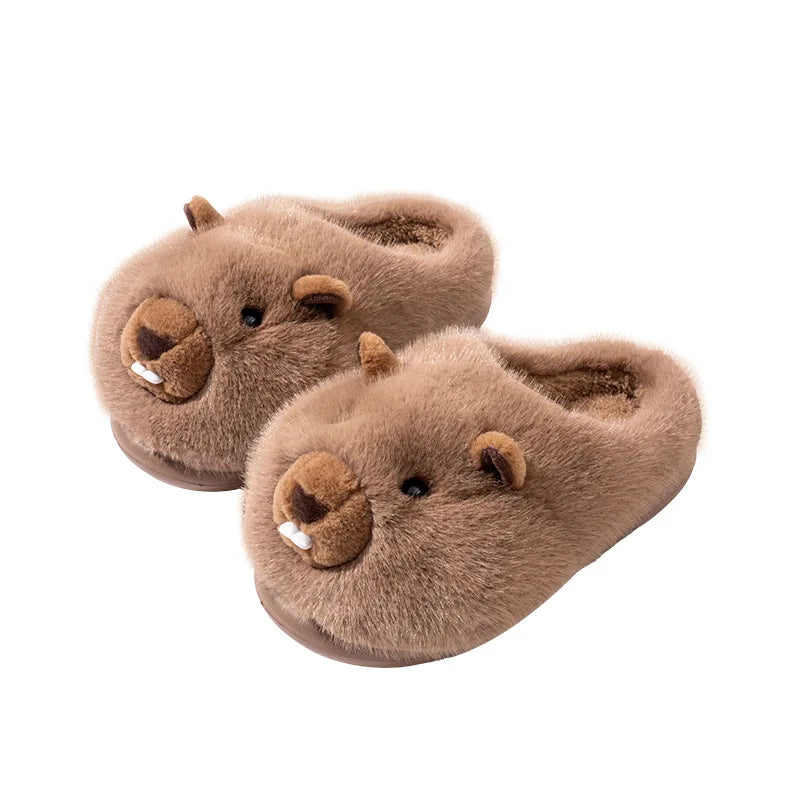 Women's Plush Cartoon Slippers – Warm Non-Slip Indoor Shoes Women's Indoor Slippers Qst