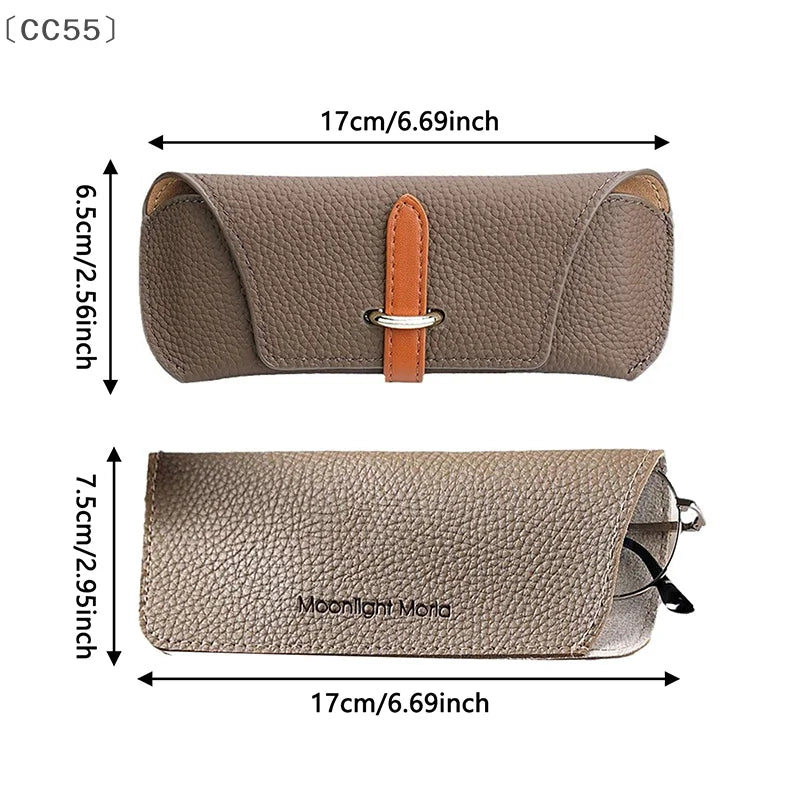 Portable PU Leather Glasses Case – Unisex Eyewear Protector Eyeglasses Case Qst