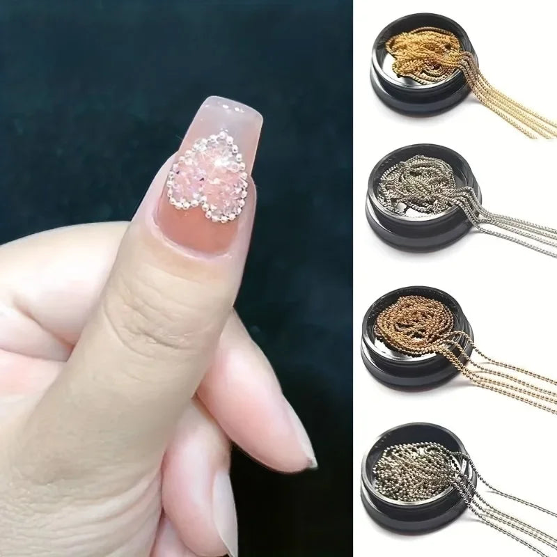 Alloy O-Shape Chain Ball Nail Art DIY Charm Accessories Nail Art Charm Qme