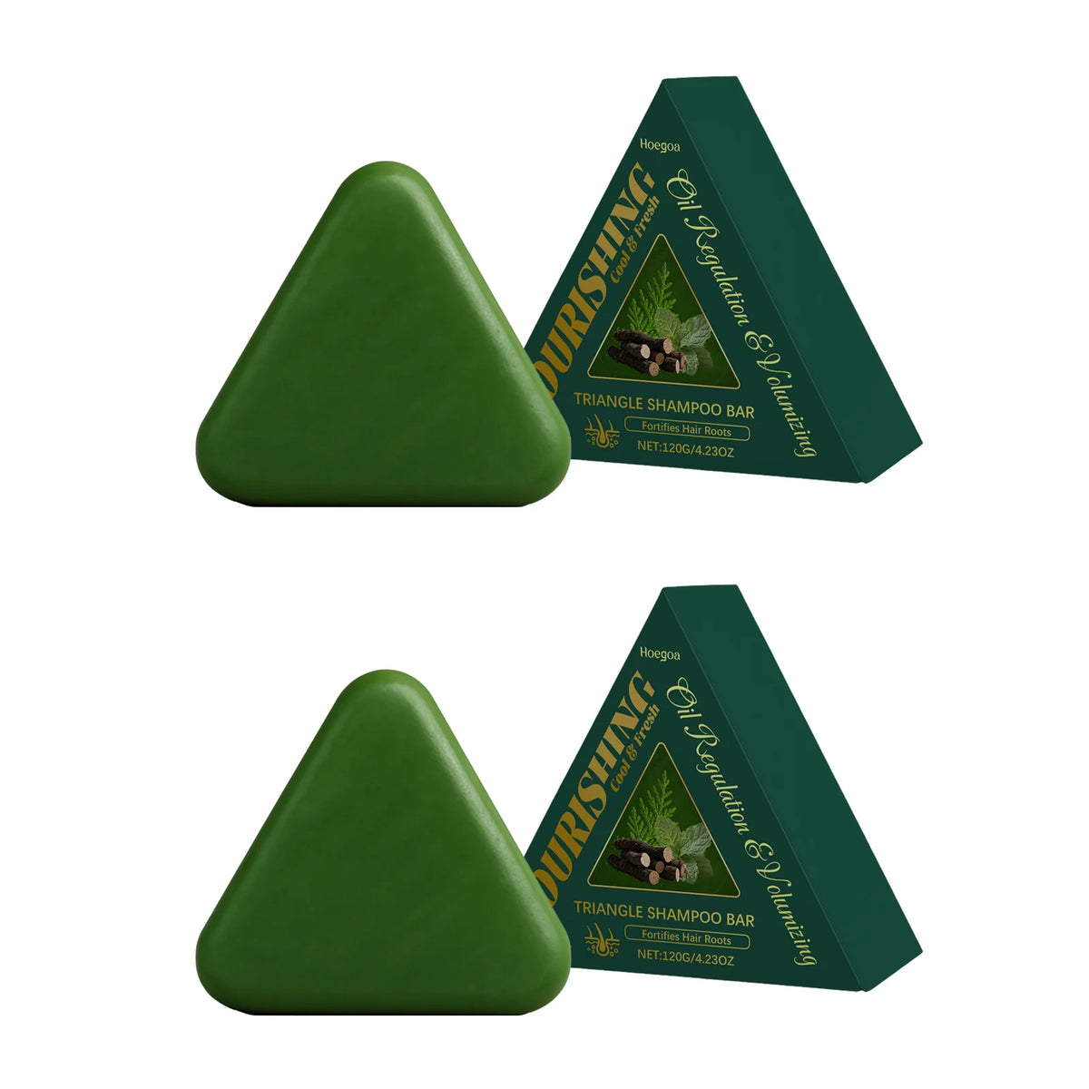 HOEGOA Volumizing Shampoo Bar – Scalp Cleanse & Hair Soap Solid Shampoo Bar Qst 240g boxed
