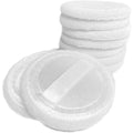 Soft Cotton Powder Puffs with Ribbon – 5cm Makeup Pads, 5-Pack Makeup Powder Puff Qme white 5 PCS