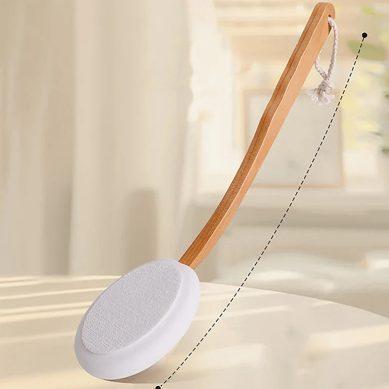 Long Handle Shower Body Brush & Sunscreen Applicator Body Brush Scrubber Qme