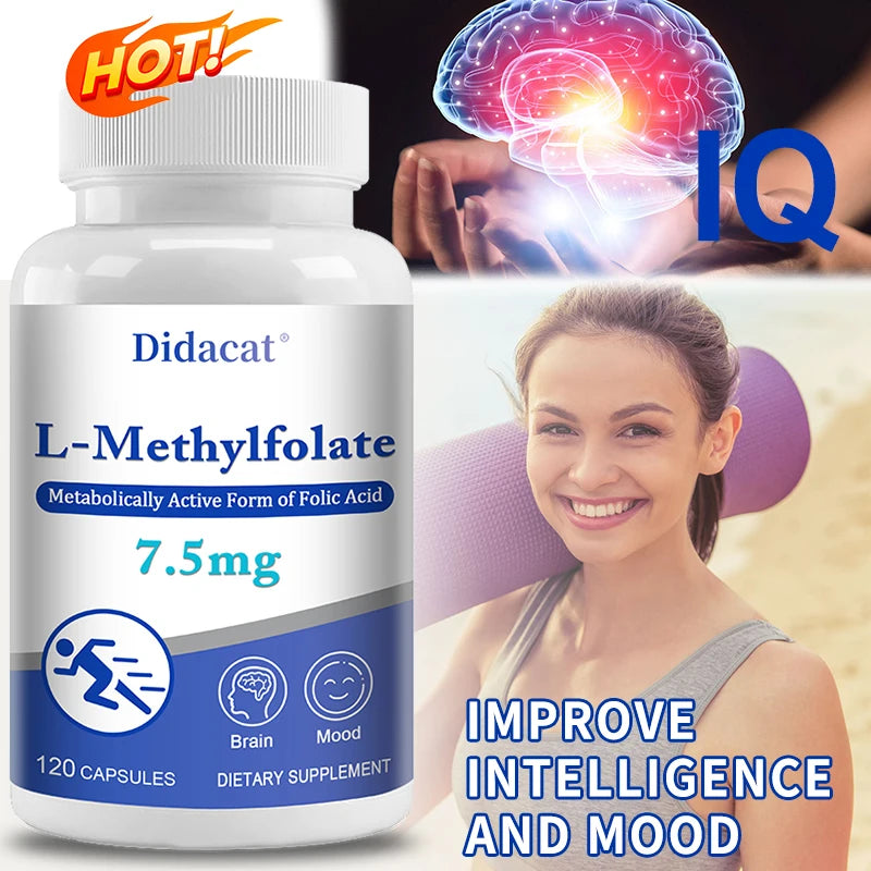 L-Methylfolate 7.5mg Max Potency – Activated B9, Non-GMO Folate Supplement Qst