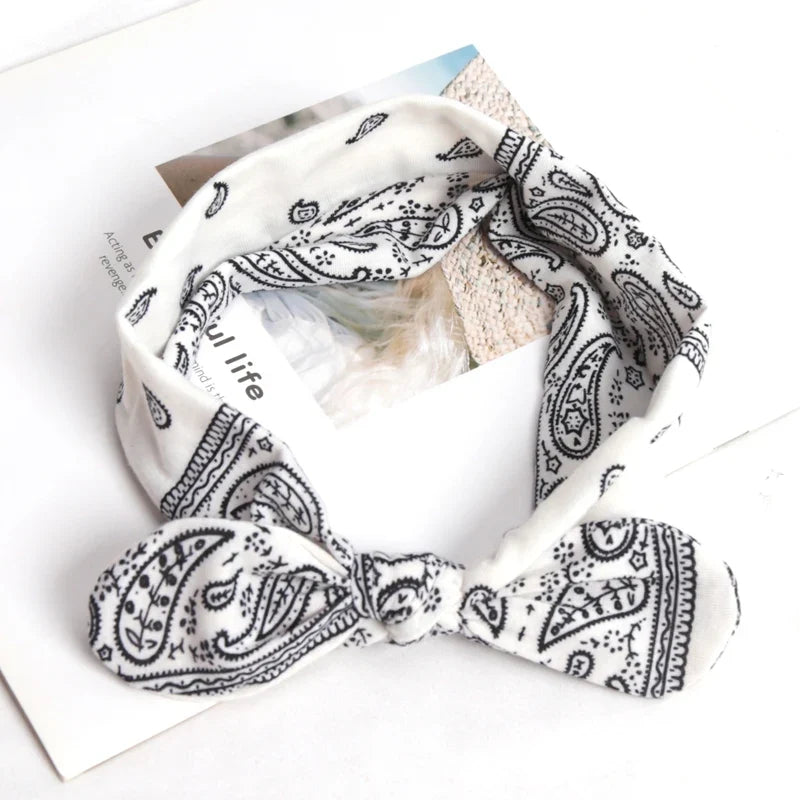 Women's Elastic Soft Vintage Headbands – Yoga & Workout Yoga Headband Qme WHITE