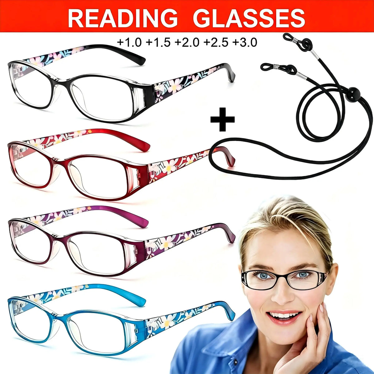 VOPHA Vintage Blue Light Blocking Reading Glasses Women L8 Blue Light Reading Glasses Qst