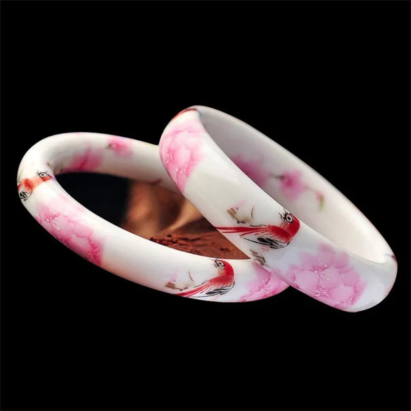 Blue & White Porcelain Bangle – Jingdezhen Ceramic Bracelet Ceramic Bangle Bracelet Qme