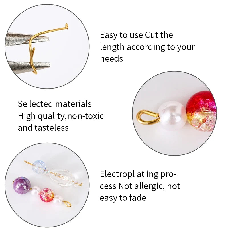 100-Pack Flat Head Pins for DIY Jewelry Making – Multi-Color Jewelry Headpins Qme