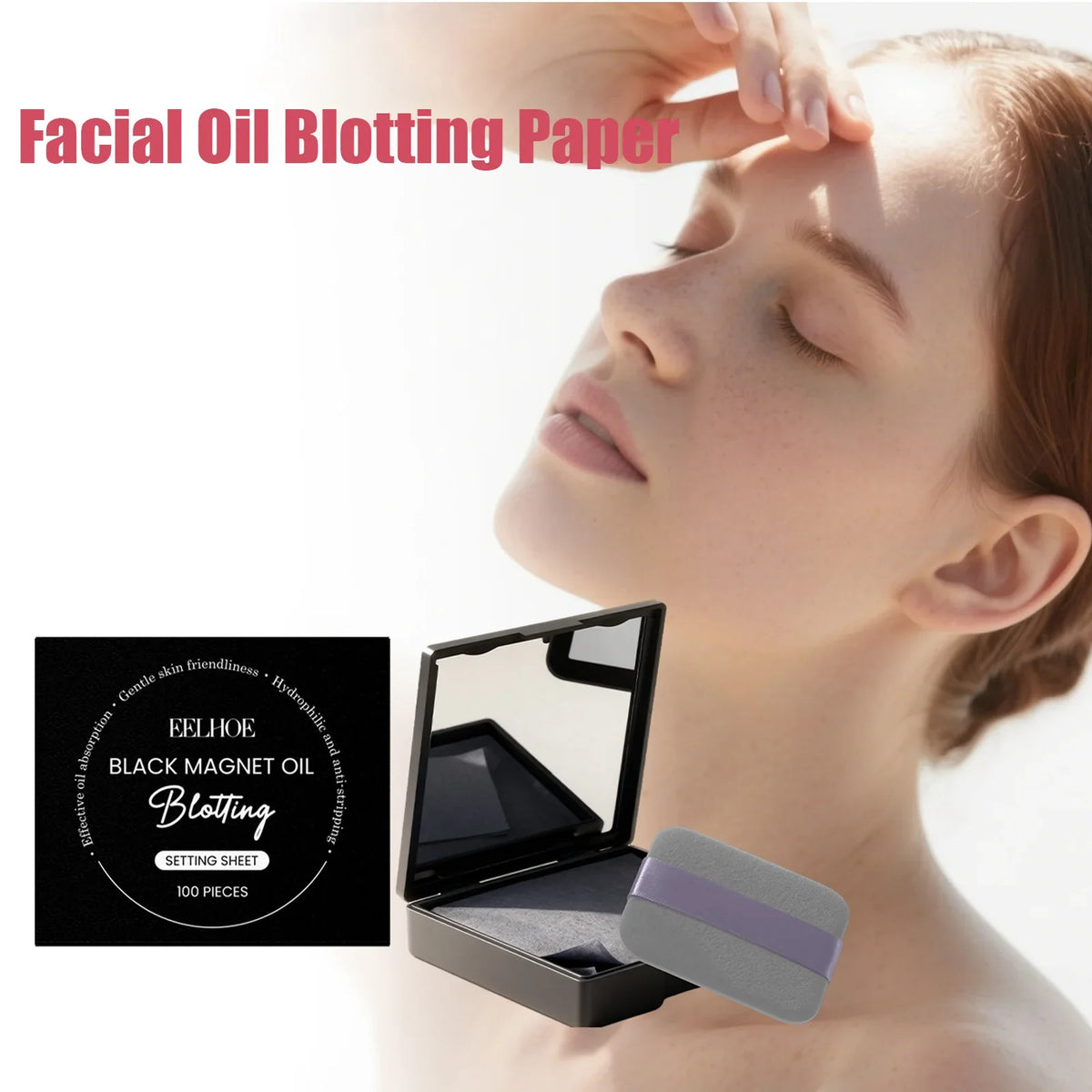 Oil Blotting Papers with Mirror – Shine Control | Qme Oil Blotting Papers Qme