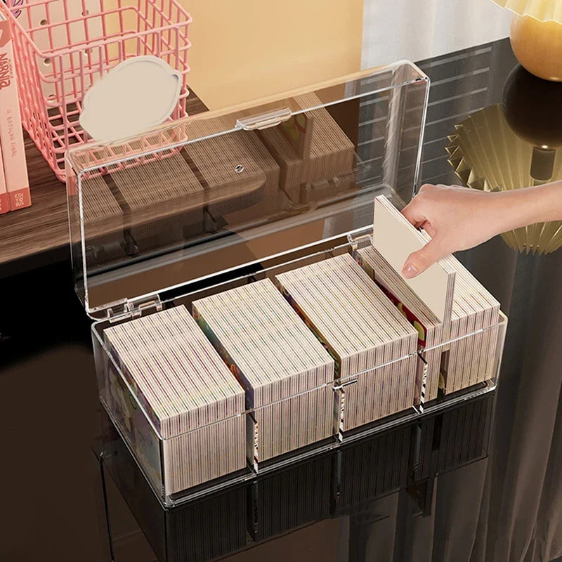 Kpop Photocard Storage Box – Transparent Card Case Organizer Photocard Storage Box Qme