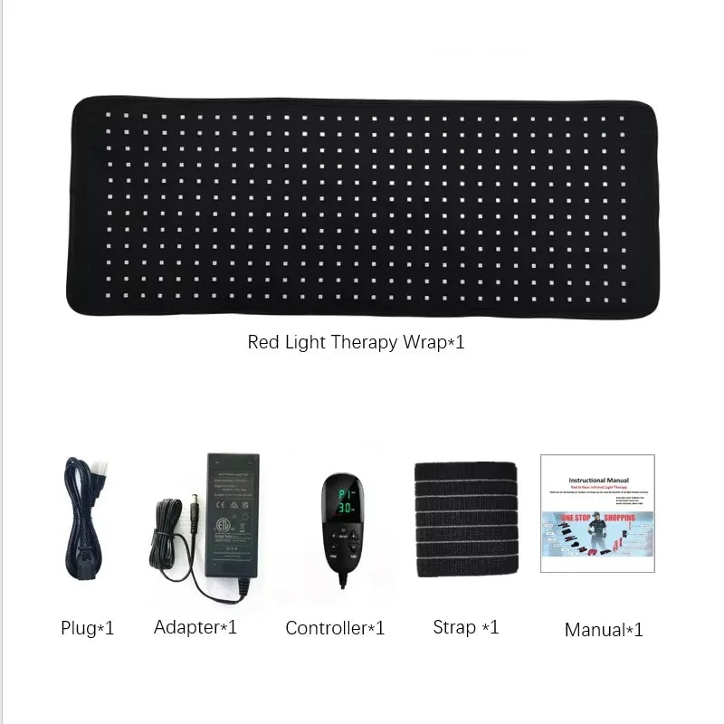 Red & Infrared Light Therapy Mat – 360 LEDs 660nm 850nm Light Therapy Mat Qst 360 LEDs UK Plug
