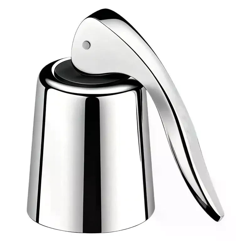 Stainless Steel Wine Bottle Stopper – Airtight Silicone Sealer Wine Bottle Stopper Qme