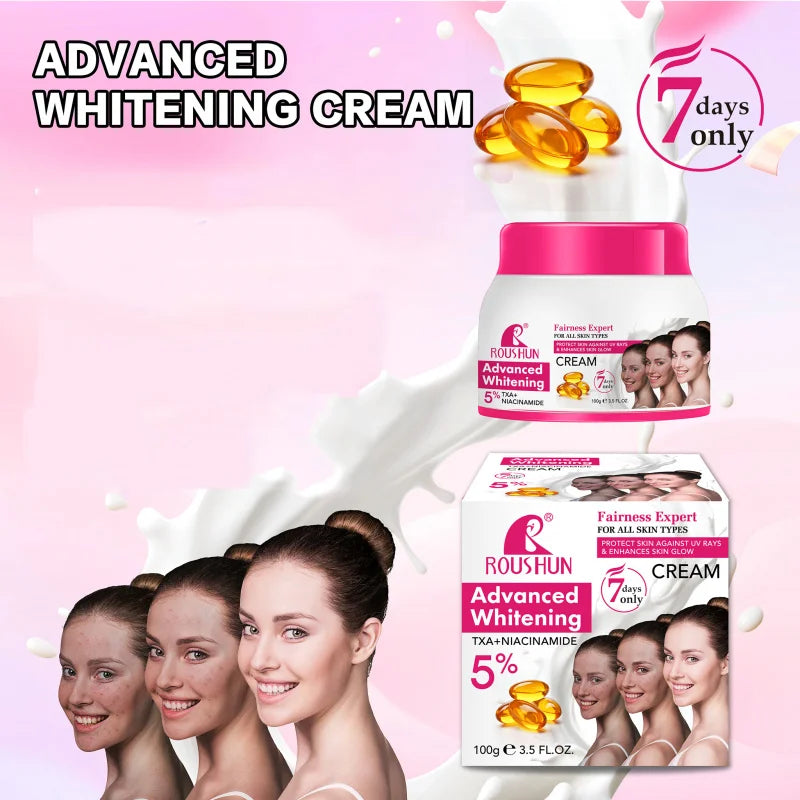 ROUSHUN Advanced Facial Moisturizing Cream 100g – Unisex Facial Moisturizer Cream Qst