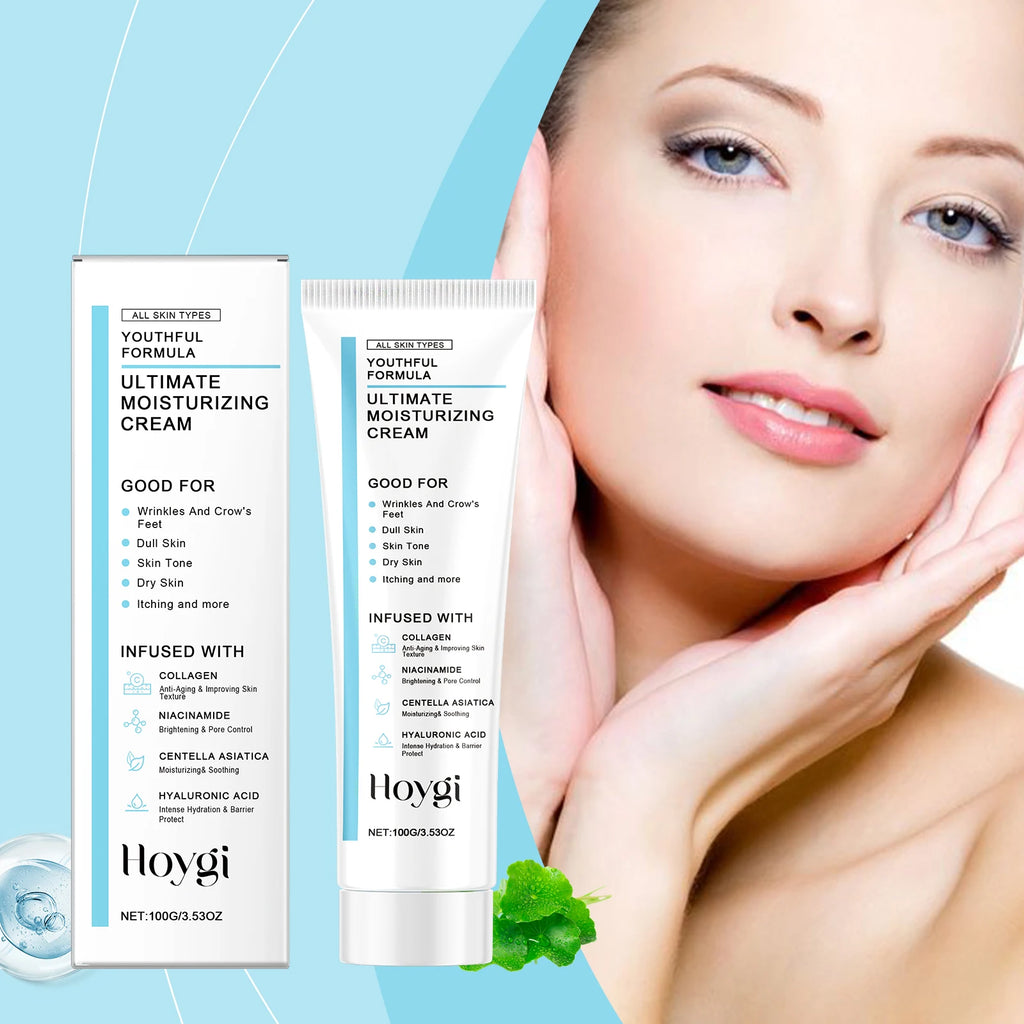 Centella & Hyaluronic Acid Moisturizing Face Cream 100g Face Moisturizer Cream Qst