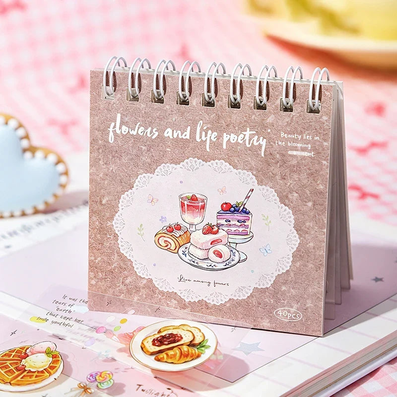 Vintage Pre-Cut Food & Floral Sticker Book – Junk Journal Decorative Sticker Book Qme