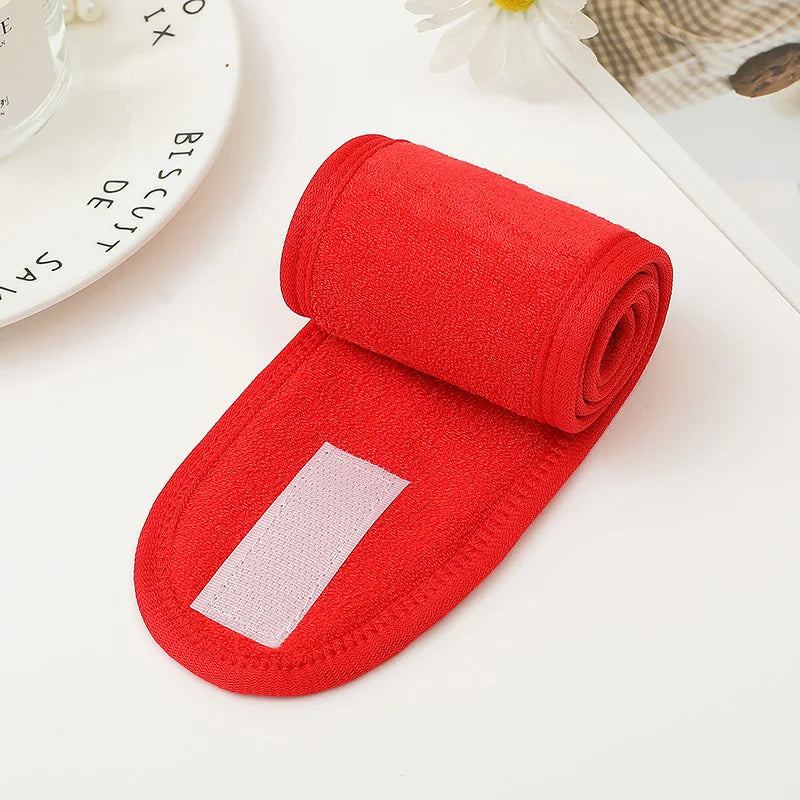 Eyelash Extension Makeup Headband | Adjustable Spa Face Wash Band Makeup Headband Qme WHITE