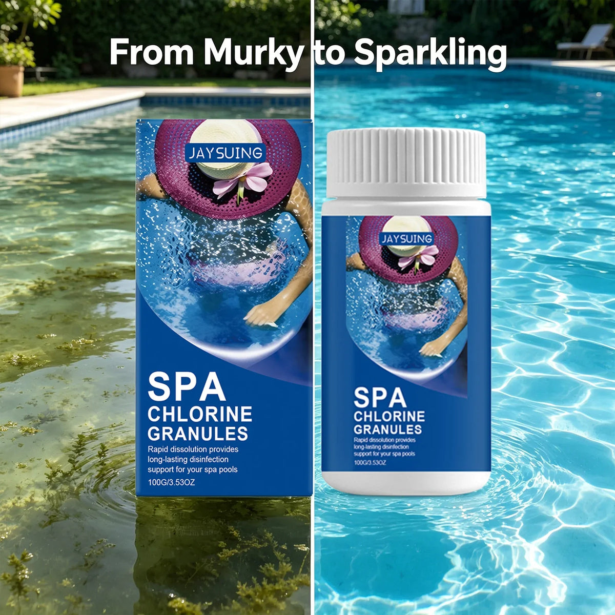 Spa Chlorine Granules – Fast-Dissolving Pool Water Purifier Spa Pool Chlorine Qme