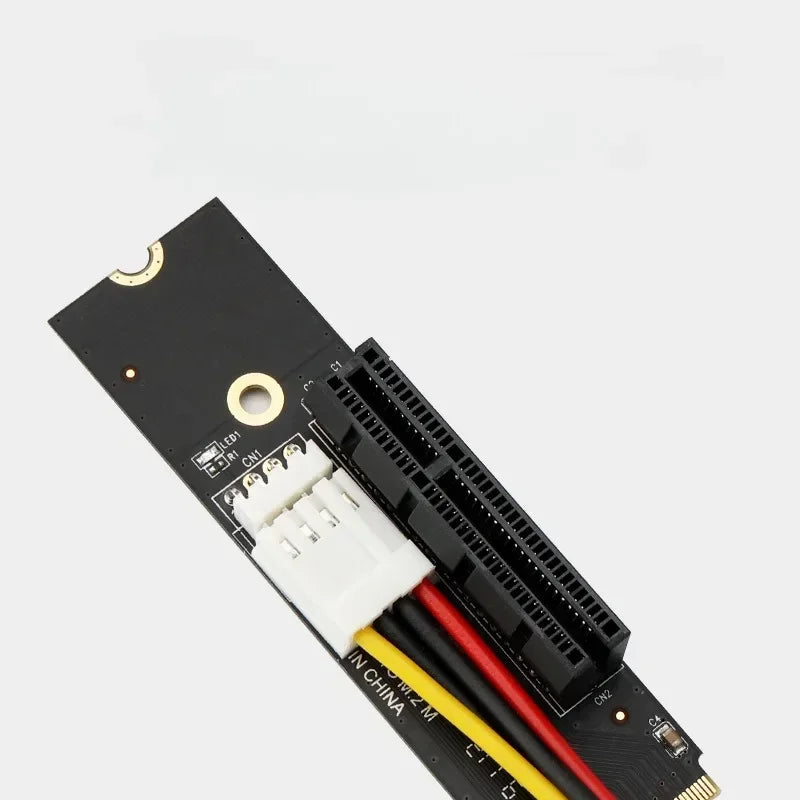 NGFF M.2 M-Key to PCIe X4 Riser Card Adapter with LED PCIe Riser Adapter Qme