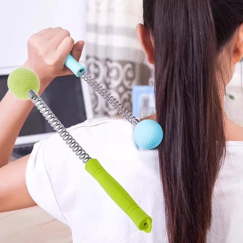 Manual Spring Ball Massage Hammer Stick – Full Body Massager Body Massage Tool Qst