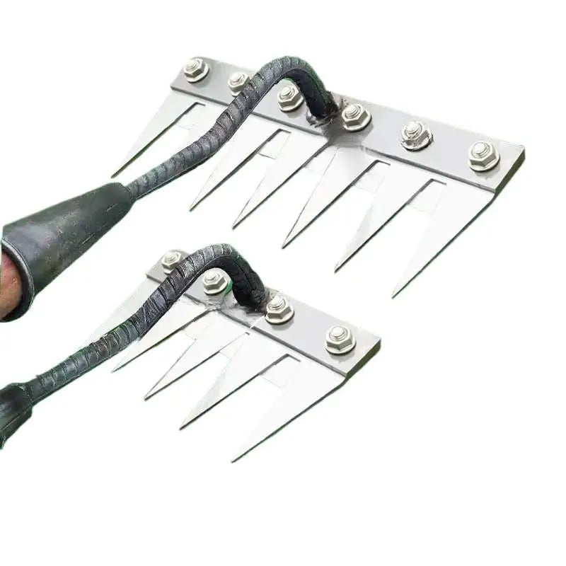 Steel Garden Weeding Rake & Hoe – 5 or 6 Teeth Garden Rake Hoe Qme