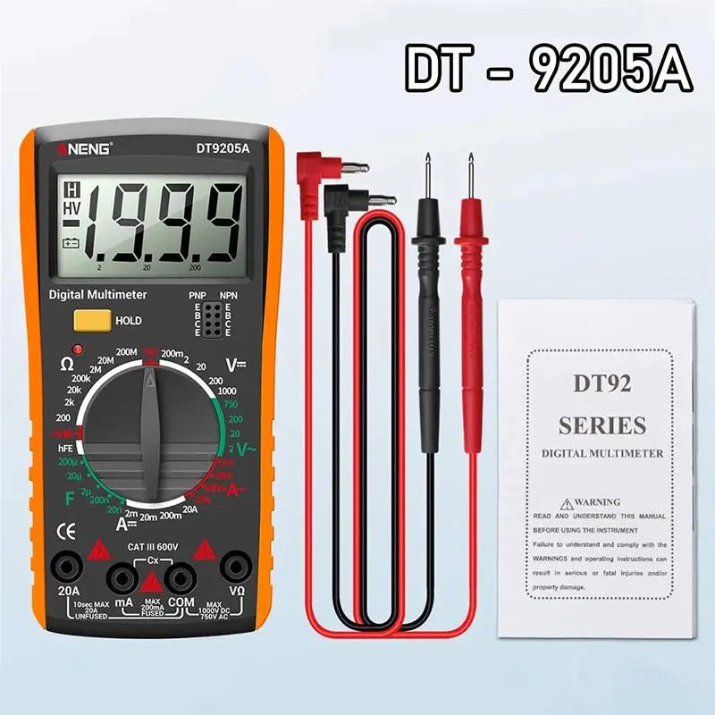 DT9205A True RMS Digital Multimeter – Voltage & Current Tester Digital Multimeter Qme A1 Yellow