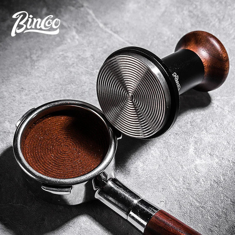 Bincoo Retro Auto-Rebound Espresso Tamper | Ripple Base 51-58mm Espresso Tamper Qst