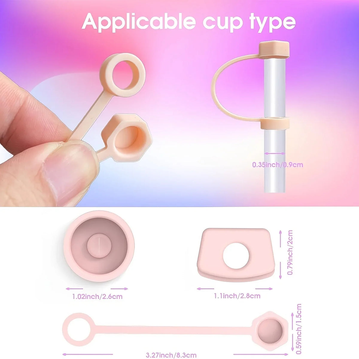 3-Piece Silicone Spill-Proof Plug Set for 30 oz Tumblers Drinkware Accessory Qme