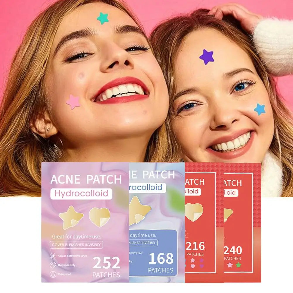 Colorful Star Pimple Patches – Invisible Skin Care Stickers Pimple Patch Qme