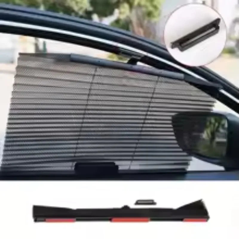 Car Side Window Folding Sunshade – Retractable UV Mesh Car Window Sunshade Qme