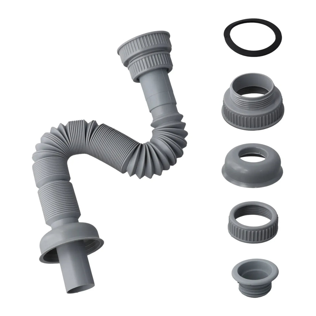 Expandable Kitchen Sink Drain Pipe Connecting Hose 32 45 56mm Sink Drain Hose Qme Default Title