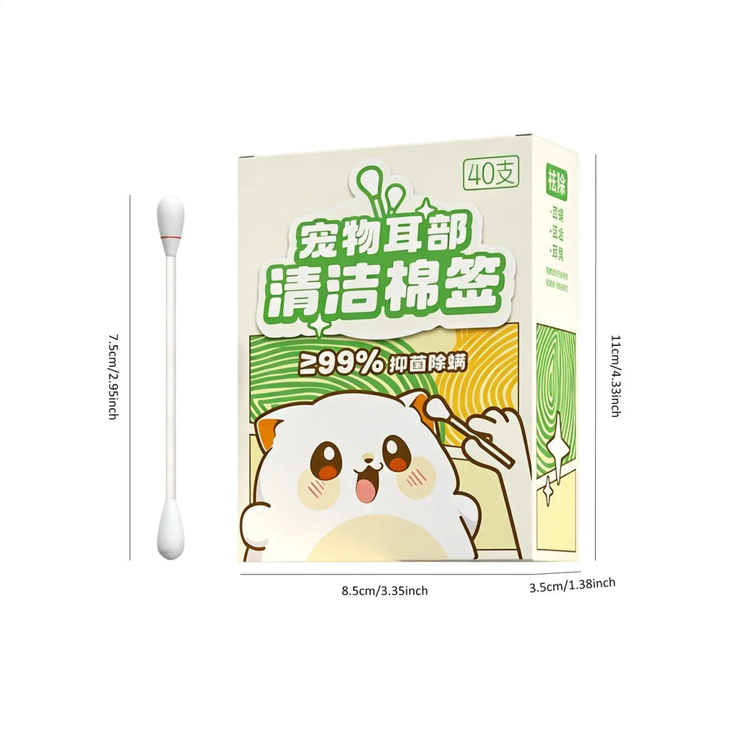 Dog Ear Cleaning Swabs – Plant Extracts, 40 Pcs | Pet Care Pet Ear Cleaner Qme