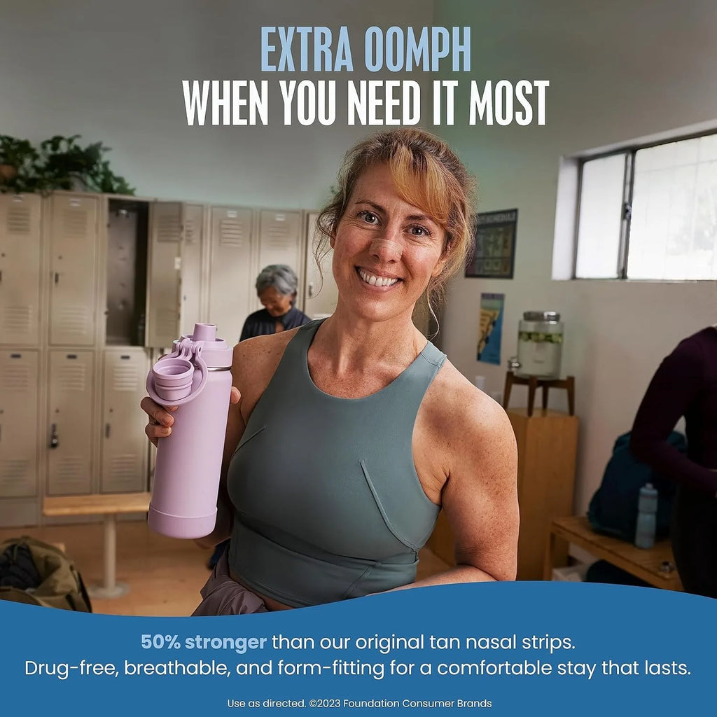 Extra Strength Tan Nasal Strips – Drug-Free Breathing Support Nasal Breathing Strips Qme