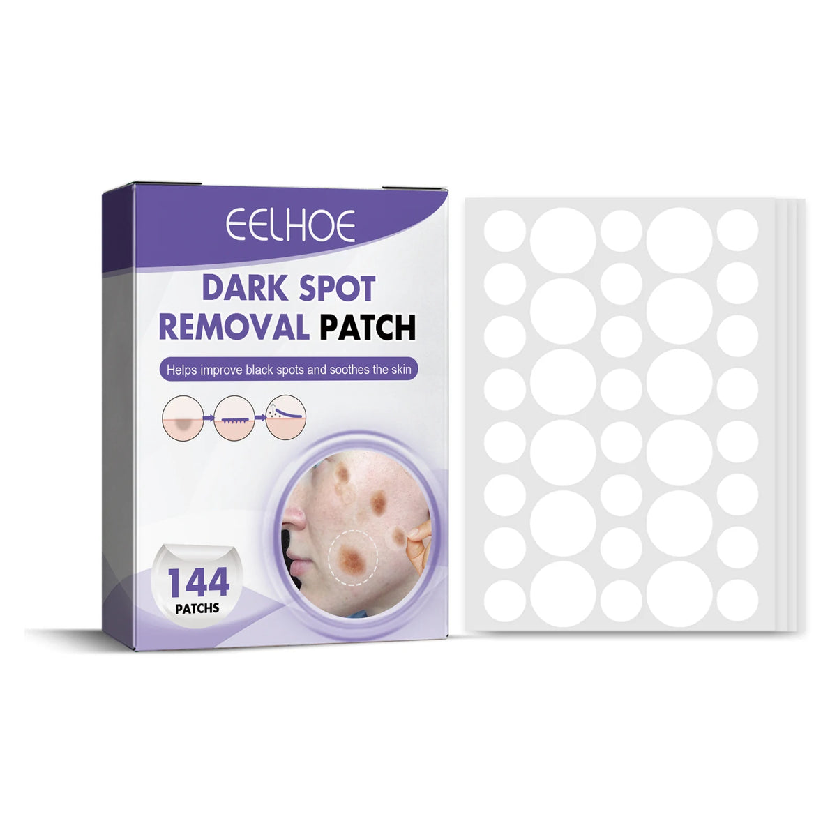Eelhoe Dark Spot Brightening Patches 144pcs – Overnight Skin Brightening Patch Qst 144pcs boxed