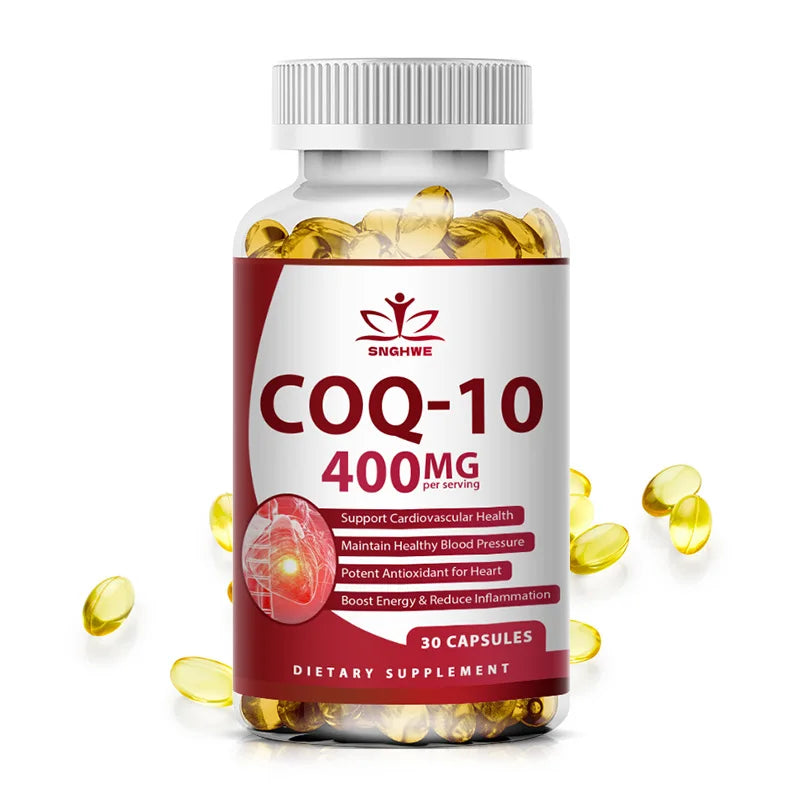 SNGHWE CoQ10 400mg Capsules 120ct – Antioxidant & Energy CoQ10 Supplement Qst 30 count-1 bottle