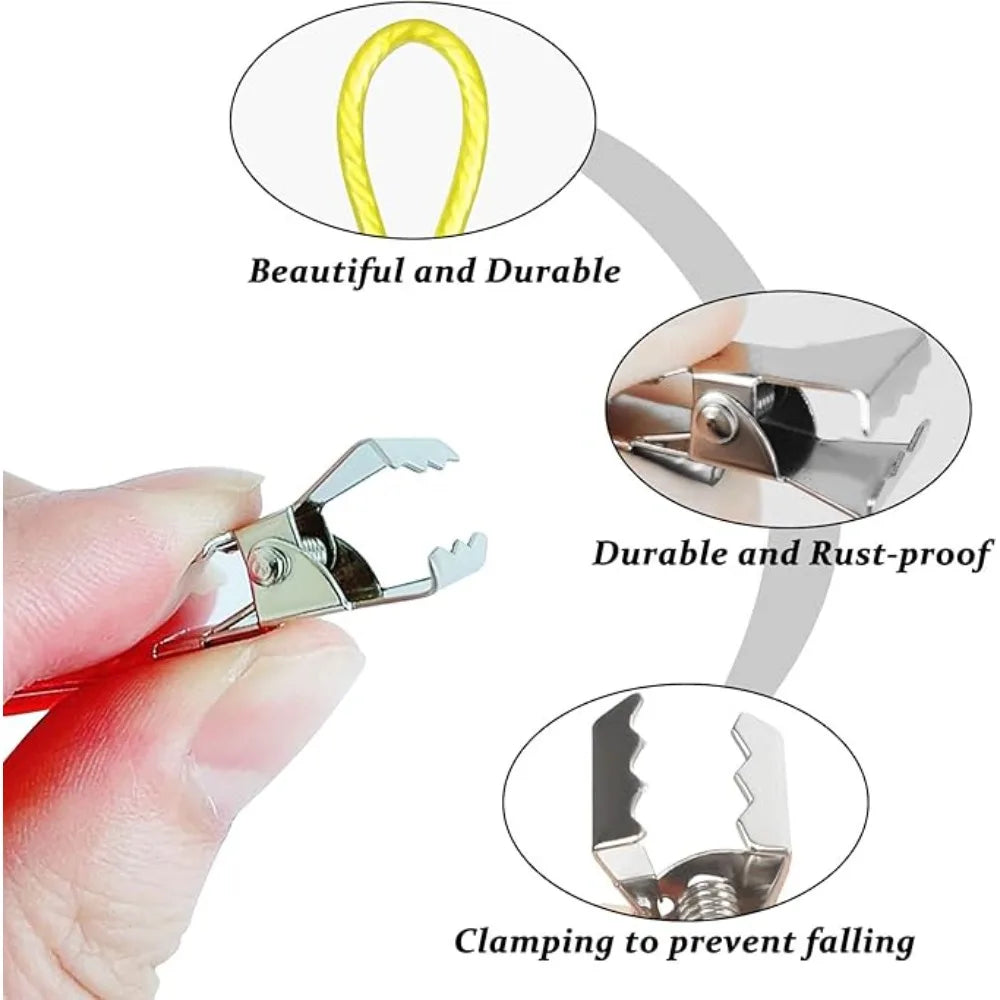 Metal Tea Towel Hanging Ring Clip | Multi-Color Kitchen Hook Towel Hanging Clip Qme