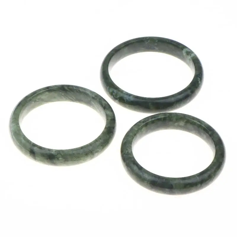 Natural Hand Carved Wide Jade Bangle – Green & White Bracelet Jade Bangle Bracelet Qme