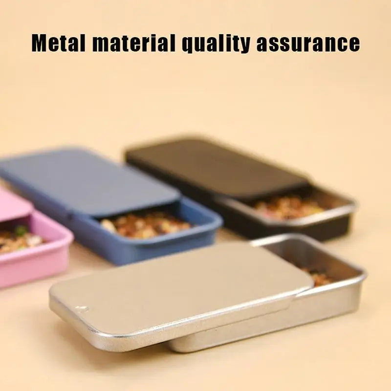 Mini Iron Can Bird Food Storage Box – Compact Parrot Feeder Bird Cage Feeder Qme