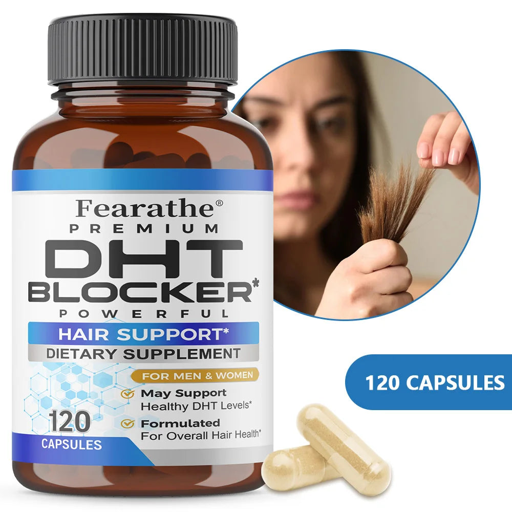 DHT Blocker Supplement with Saw Palmetto & Biotin – 60 Caps Hair Support Supplement Qst