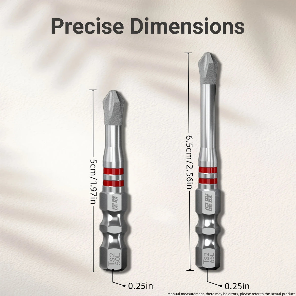PH2 Diamond Anti-Slip Screwdriver Bits S2 Steel Magnetic 2pc Screwdriver Bits Qme