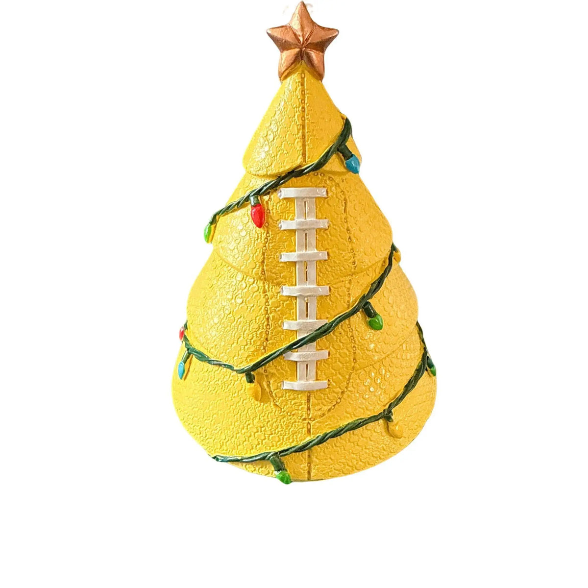 Sports Resin Christmas Tree – Football & Basketball Tabletop Decor Resin Christmas Tree Qme YELLOW One Size