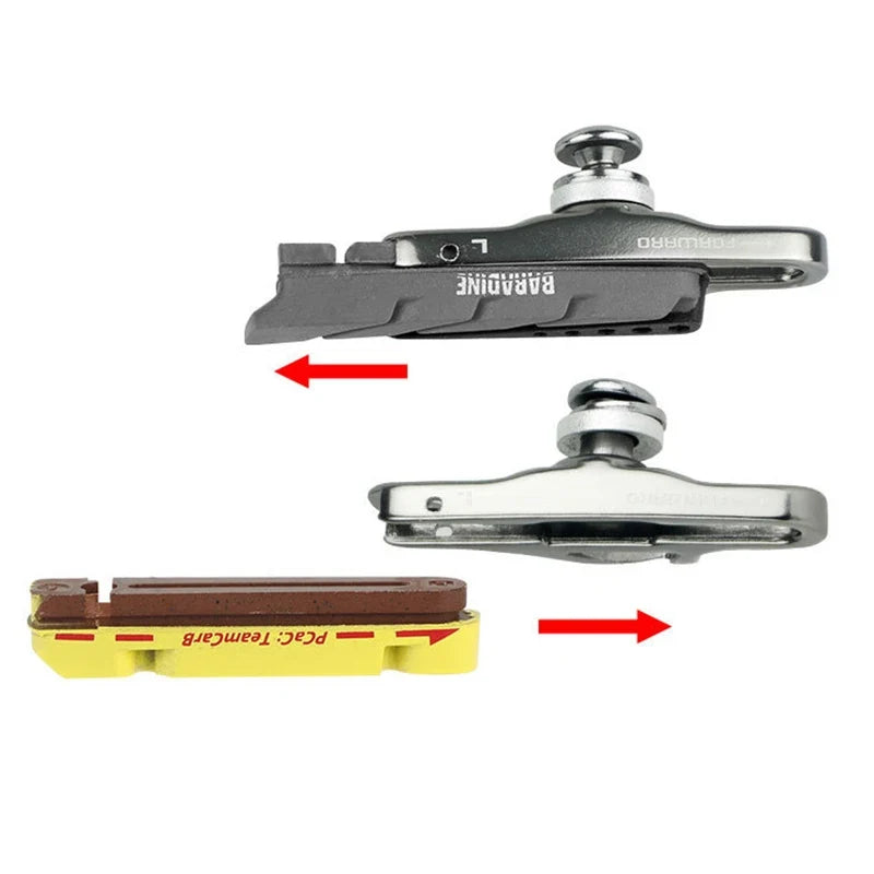 Carbon Brake Pads Road & Folding Bike V-Brake Caliper Shoes Bicycle Brake Pads Qme