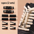 Spring Buckle Rope Lock Clips for Shoelaces, Hoodies & Cords Cord Lock Clips Qme 10pcs Black