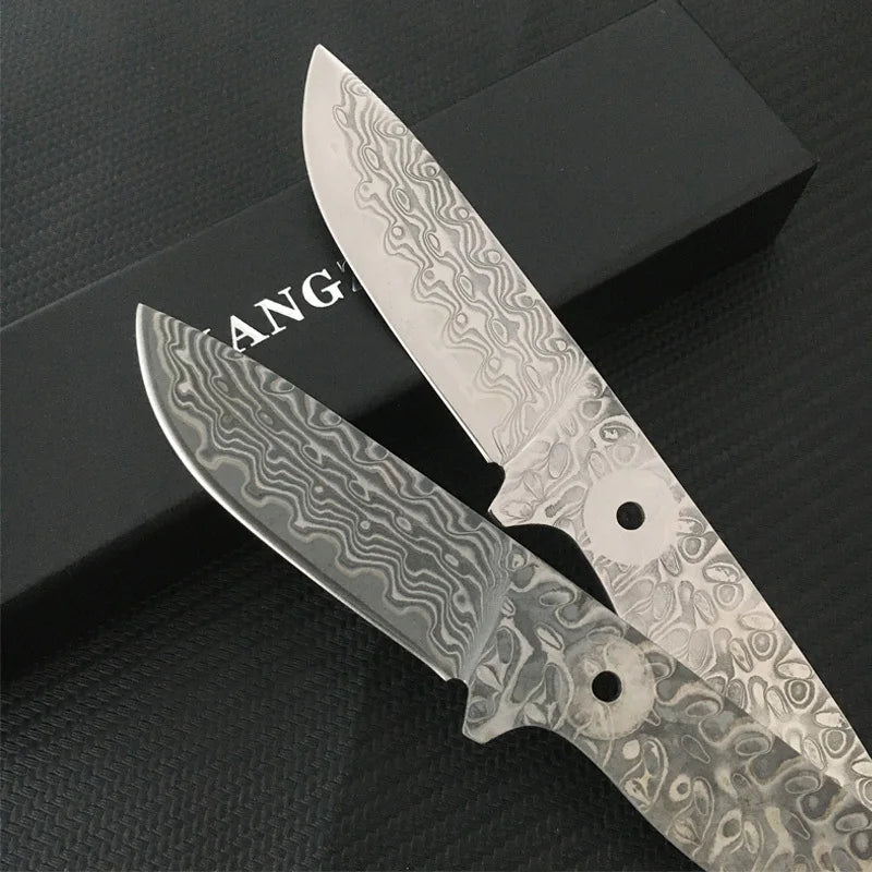 Swayboo VG10 Damascus Steel Knife Blank – DIY Fixed Blade Knife Blank Qst