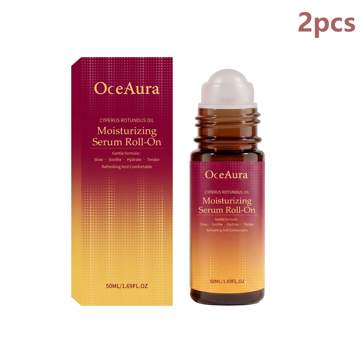 OceAura Cyperus Rotundus Roll-On Hair Removal Serum 50ml Hair Removal Serum Qst 2pcs