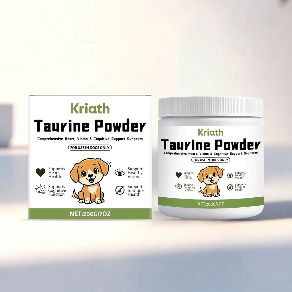 Pet Taurine Powder for Dogs – Heart & Vision Supplement 200g Dog Taurine Supplement Qme