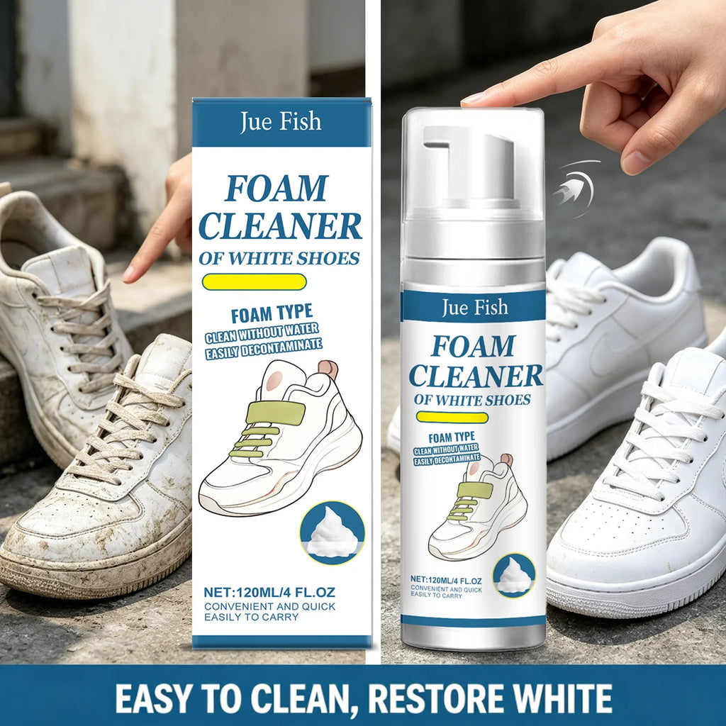 White Shoe Foam Cleaner – Remove Stains & Prevent Yellowing Shoe Foam Cleaner Qme