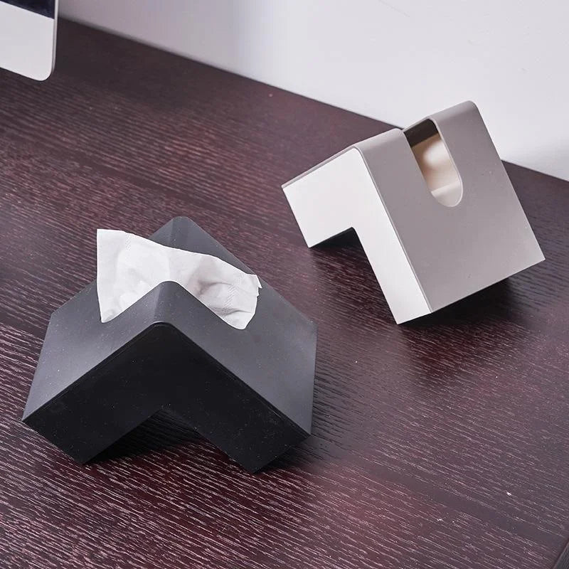 L-Shaped Tissue Box Holder with Phone & Book Stand Tissue Box Holder Qme