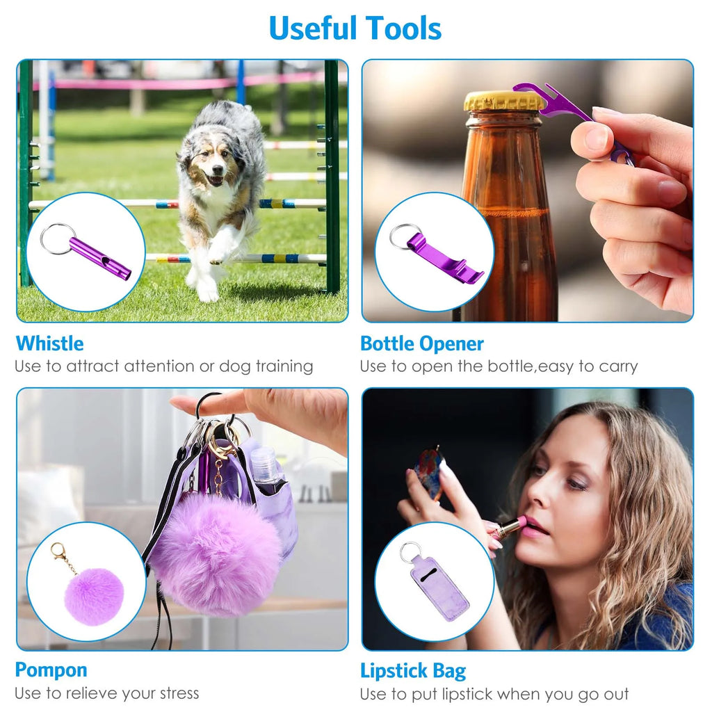 Women's Safety Keychain Full Set – Portable Security Kit | Qme Personal Security Keychain Qme